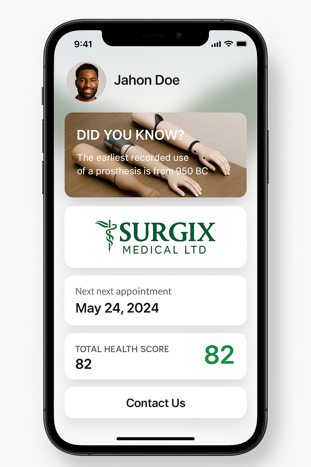 Surgix App Home Screen
